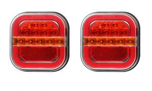 2 x Lkw LED Neon Anhänger Rückleuchten 5 Funktionen Leuchten 12v 24V 