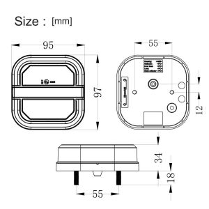 2 x Lkw LED Neon Anhänger Rückleuchten 5 Funktionen Leuchten 12v 24V 