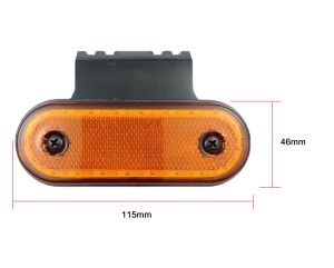 Led 12v 24v Luces Marcaror Remolque Camioin Amarillo Orange E9 Reflector 