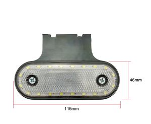 LED Trailer Truck Caravan Side Marker lights White Reflector E9 12v 24v