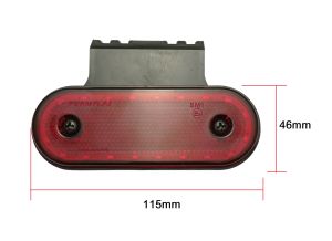 Led 12v 24v Luces Marcaror Remolque Camioin Rojo E9 Reflector 