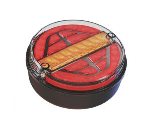 2 x Led Reverse Tail  Round Neon Dynamic Lights Trailer Lorry 139mm 12V 24V