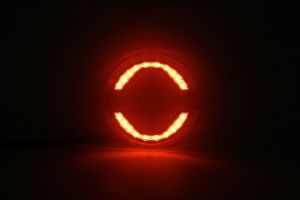 2 x Led Reverse Tail  Round Neon Dynamic Lights Trailer Lorry 139mm 12V 24V
