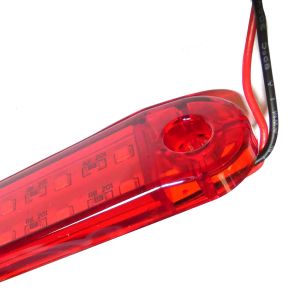 12 Led Feu Indicateur de position Gabarit latéral remorque camion rouge 24v 