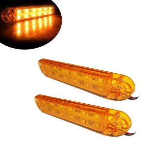12 LED Seitenmarkierungsleuchten Anhänger Wohnmobil Orange Gelb 24V LKW PKW