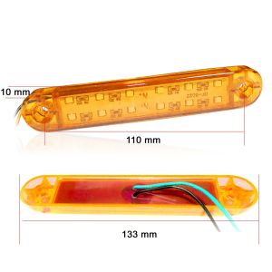 12 LED Seitenmarkierungsleuchten Anhänger Wohnmobil Orange Gelb 24V LKW PKW