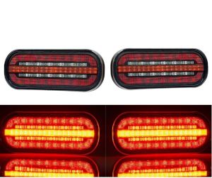 2 x Pkw Lkw LED Anhänger Dynamic Blinker Heckleuchten Lampe 12V 24V E9