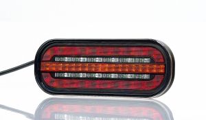 2 x Pkw Lkw LED Anhänger Dynamic Blinker Heckleuchten Lampe mit der Steckdose 12V 24V E9