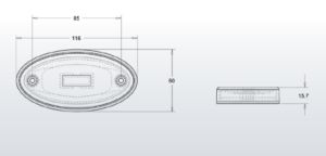 LED Seitenmarkierungsleuchten Orange Gelb Bernstein Neon Lkw Anhänger PKW 12V 24V