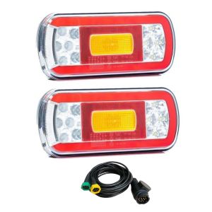 2 x Pkw Lkw LED Anhänger Rückleuchten Lampe mit kabel 12V 24V E9