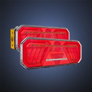 2 x Pkw Lkw LED Anhänger Dynamic Blinker Rückleuchten 350mm 12V 24V E9