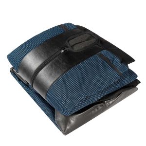 2+1 Universal Bilklädsel för Skåpbil Van Buss Svart Bla Läder Textil