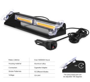 40w COB LED BAR Blitzlicht Warnleuchte Notfall Strobe Leuchte mit Ständer 12V 24V