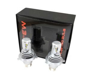 2 x Led H4 Lys Hovedlys Lyspærer Strålekaster Lampe Lastebil Bil Hi/Low Beam 50W 5000lm 6500K 12V 24V