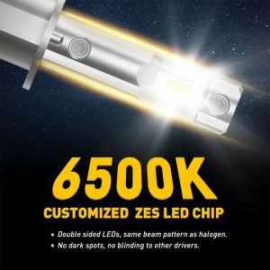 2 x LED H1 Headlights Bulbs Lamp Car Truck Lorry Lights Vehicle Hi/Low Beam 50W 12V 24V 6500K