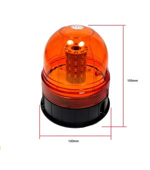 40 LED Warnleuchten Rundumlicht Orange Magnet Vakuum Lampe 130mm E9 12V 24V