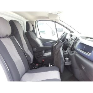 2+1 Huse Scaune pentru OPEL VIVARO 2014+ Microbuze Negru Gri Textil