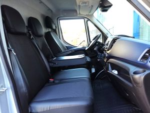 2+1 Sitzbezüge für IVECO DAILY 2016+ Van Schwarz Textil Öko Leder