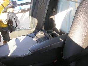 2+1 Huse Scaune pentru RENAULT MASTER 2009-2016 Microbuze Negru Gri Textil