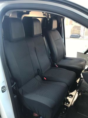 2+1 Huse Scaune pentru PEUGEOT EXPERT 2017+ Microbuze Negru Textil