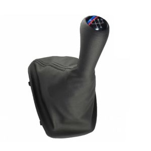 BMW E39 96-03 5er Serie 5 Gang Schaltknäufe Schaltsack Knauf Manuell Leder Schwarz 