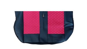 Bilklädsel för CITROEN JUMPER MK3 2006-2019 Van Svart Läder Röd Textil