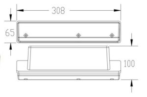 Bakljus Baklampa för Traktorer Lampa Glödlampa 12v 
