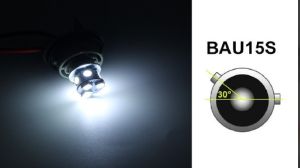 LED 22 SMD PY21W BAU15S Canbus 24V Lys Lyspærer Hvit