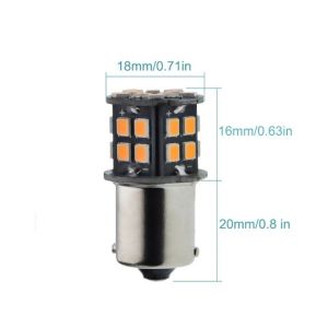 LED 30 SMD PY21W BAU15S 12V Canbus Blau Scheinwerfer Lampe Autolichter Glühbirnen 