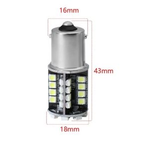 LED 44 SMD P21W BAY15D 1156 Canbus 12V Luces Bombillas Coche Luz Piloto Traseras Blanco 5W