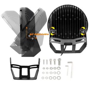 LED Runden 220mm 384W Arbeitsscheinwerfer Für PKW LKW Traktor Lampe 12V 24V