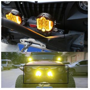 LED Runden Gelb Orange 160mm 45W Arbeitsscheinwerfer Für PKW LKW Traktor Lampe 12V 24V