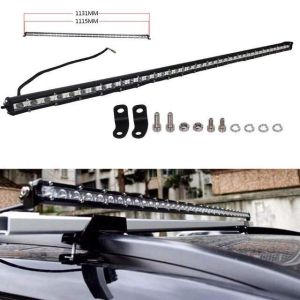 42 LED Slim BAR 112cm 126W FLOOD Luces de Trabajo Lampara Proyector 10-30V  Luz Faro de inundación Auto Coche SUV 