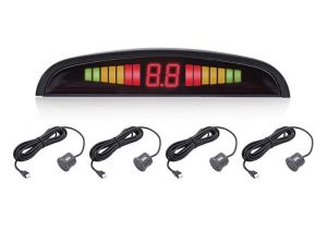 Car Auto Universal Parktronic Led Parking Sensor 4 Sensors Reverse Black with Sound System Alert