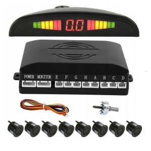  Auto Parktronic LED Universal Parken Sensor 8 Sensoren Umkehren Schwarz Pkw