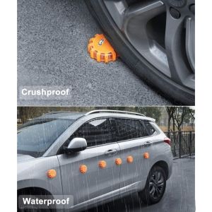 LED Warnleuchte Rundumlicht Blitz Strobe Lampe Bernstein Magnet 100mm 