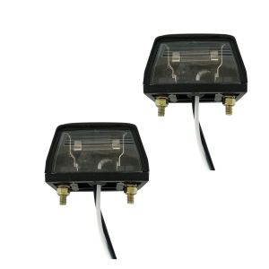 2 x Kennzeichenleuchten Nummernschild Glühbirne Schwarz Anhänger LKW PKW 12V E-Prüfzeichen E11