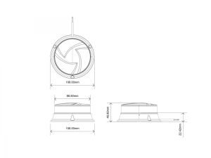 36 LED Warnleuchte Rundumlicht Bernstein 108mm 18W 12V 24V