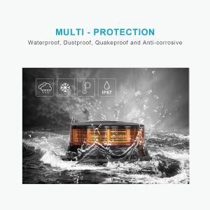 36 LED Warnleuchte Rundumlicht Bernstein Strobe Beacon Licht Orange Magnet 108mm 19W 12V 24V