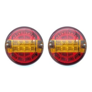 2 x Led Hamburger Rückleuchten Durchmesser 14cm LKW Anhänger Wohnwagen 24V