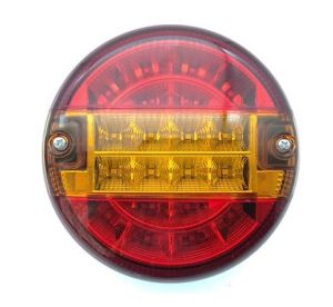 2 x Led Hamburger Rear Tail Light for Truck Trailer Caravan DIameter 14cm 24v