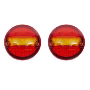 2 x Led Hamburger Rückleuchten Rücklicht 14cm LKW Anhänger Wohnwagen 24V