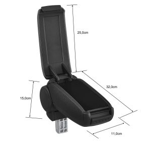 Opel Corsa C,Opel Combo,Opel Tigra Car Auto Armrest Centre Console Arm Storage Box Black Textile
