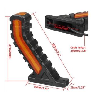 2 x Led NEON Posisjonslys Dynamic Blinklys Lastebil Tilhenger 12V 24V 
