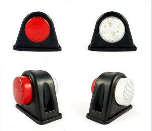2 x LED 12 / 24v Marker Lights Side Truck Trailer Position Indicator Red / White