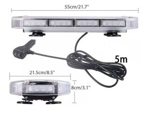 40 LED 55cm BAR Blitzlicht Warnleuchte Notfall Strobe Leuchten 12V 24V mit Magnet