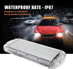 40 LED 55cm BAR Blitzlicht Warnleuchte Notfall Strobe Leuchten 12V 24V mit Magnet