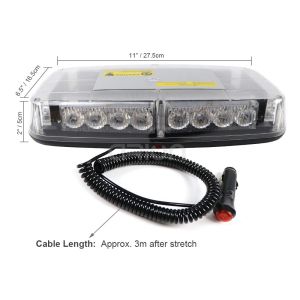 24 LED 28cm BAR Blitzlicht Warnleuchte Notfall Strobe Leuchten 12V 24V mit Magnet
