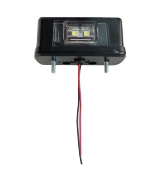 4 LED Nummerplåtsbelysning för Lastbil Släpvagn Svart 24v 