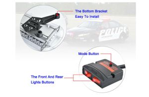 88 LED 120cm BAR Blitzlicht Warnleuchte Notfall Strobe Leuchten 88W 12V 24V 15 Blinkmodi